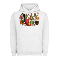 Pigment Lunar Rock coffee cups indian headdress Urban Hoodie - texasbilliewilder