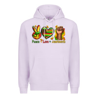 Lilac peace love juneteenth Premium Hoodie - texasbilliewilder