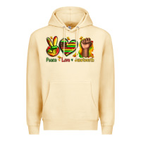 Pina Colada peace love juneteenth Premium Hoodie - texasbilliewilder