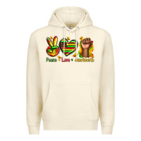 Sandshell peace love juneteenth Premium Hoodie - texasbilliewilder