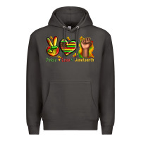 Smoke peace love juneteenth Premium Hoodie - texasbilliewilder