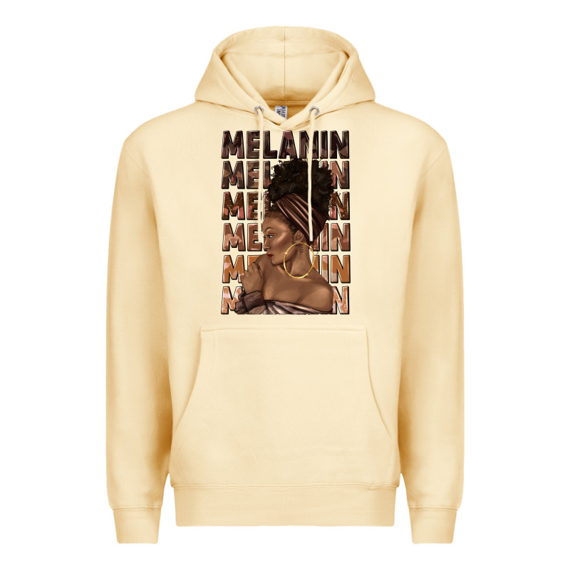 Melanin Melanin Melanin With Afro Girl Premium Hoodie by texasbilliewilder | Teevron