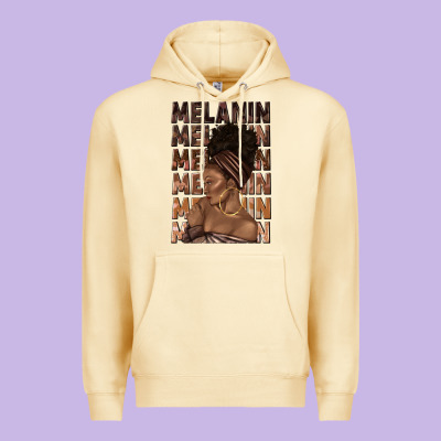 Melanin Melanin Melanin With Afro Girl Premium Hoodie Designed By Texasbilliewilder
