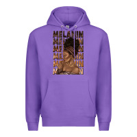 Purple melanin melanin melanin with afro girl Premium Hoodie - texasbilliewilder