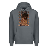 Rock melanin melanin melanin with afro girl Premium Hoodie - texasbilliewilder