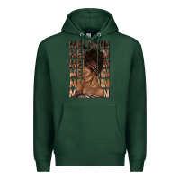 Sports Green melanin melanin melanin with afro girl Premium Hoodie - texasbilliewilder