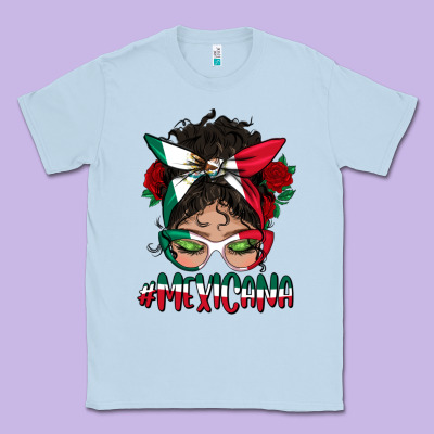 Mexicana Messy Bun Mama Classic Tee Designed By Bundleandbundleshop