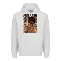 Dove Grey melanin melanin melanin with afro girl Premium Hoodie - texasbilliewilder