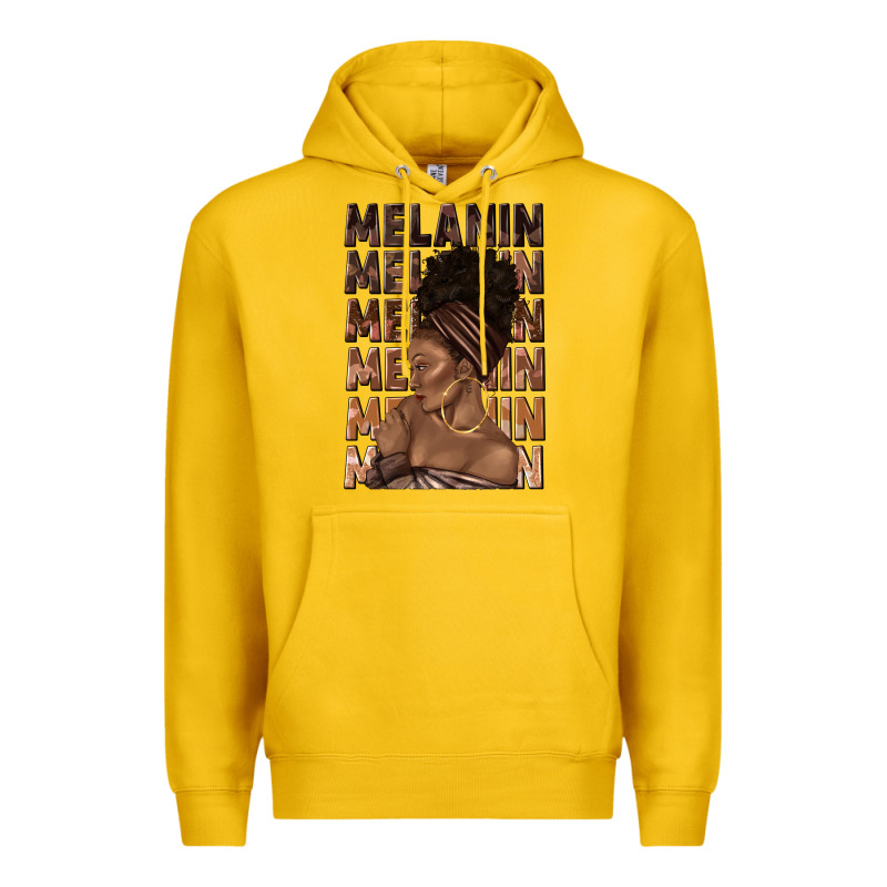 Melanin Melanin Melanin With Afro Girl Premium Hoodie by texasbilliewilder | Teevron