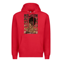 Red melanin melanin melanin with afro girl Premium Hoodie - texasbilliewilder