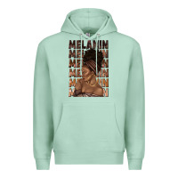 Seafoam melanin melanin melanin with afro girl Premium Hoodie - texasbilliewilder