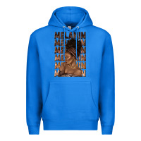 True Royal melanin melanin melanin with afro girl Premium Hoodie - texasbilliewilder