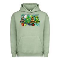 Pigment Oil Green leopard with tennis Urban Hoodie - Zillion Design Studio