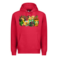 Cardinal monkey coffee cups Premium Hoodie - Zillion Design Studio