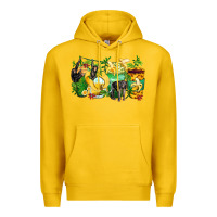 Lemon monkey coffee cups Premium Hoodie - Zillion Design Studio