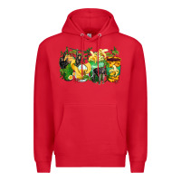 Red monkey coffee cups Premium Hoodie - Zillion Design Studio