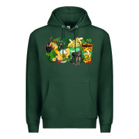 Sports Green monkey coffee cups Premium Hoodie - Zillion Design Studio