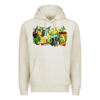Oatmeal Heather monkey coffee cups Premium Hoodie - Zillion Design Studio