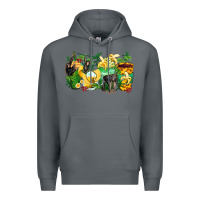 Rock monkey coffee cups Premium Hoodie - Zillion Design Studio