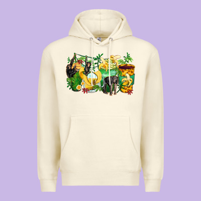Monkey Coffee Cups Premium Hoodie Designed By Zillion Design Studio
