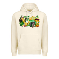 Tofu monkey coffee cups Premium Hoodie - Zillion Design Studio