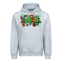 Heather Grey christmas trees with tennis Urban Hoodie - Zillion Design Studio