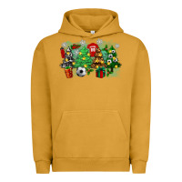 Pigment Peanut Butter christmas trees with tennis Urban Hoodie - Zillion Design Studio
