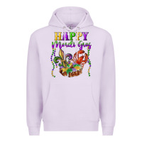 Lilac Happy Mardi Gras Fleur De Lis King Cake Crawfish Premium Hoodie - RanaPortraitStore