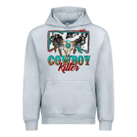 Heather Grey cowboy killer Urban Hoodie - texasbilliewilder