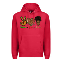 Cardinal peace love locs Premium Hoodie - texasbilliewilder