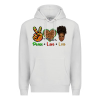 Dove Grey peace love locs Premium Hoodie - texasbilliewilder