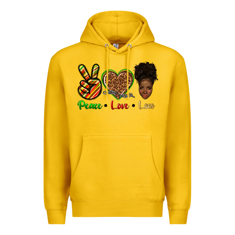 Peace Love Locs Premium Hoodie by texasbilliewilder | Teevron