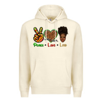 Sandshell peace love locs Premium Hoodie - texasbilliewilder
