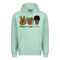 Seafoam peace love locs Premium Hoodie - texasbilliewilder