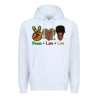 White peace love locs Premium Hoodie - texasbilliewilder