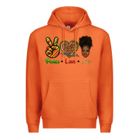 Carrot peace love locs Premium Hoodie - texasbilliewilder