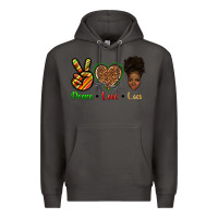 Smoke peace love locs Premium Hoodie - texasbilliewilder