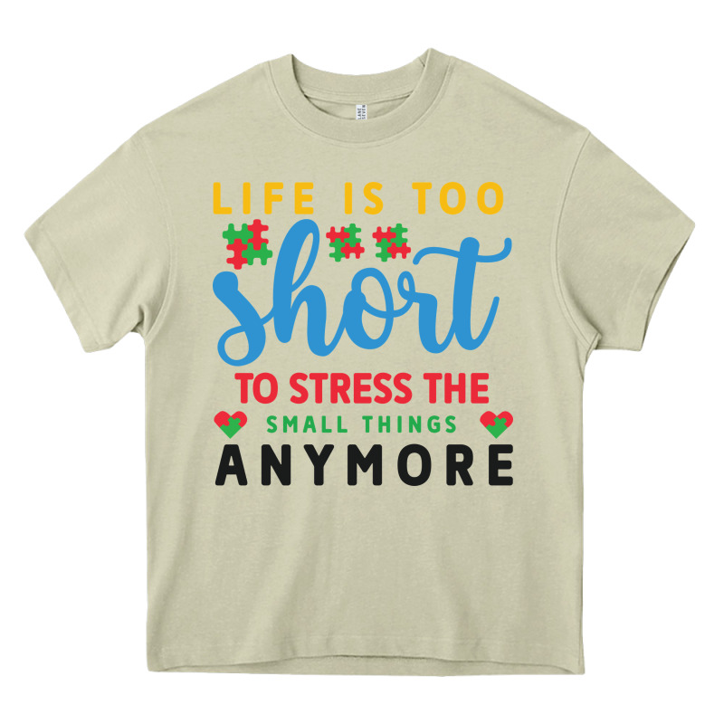 Life Is Too To Stress The Small Things Anymo Heavy Core Tee by CowhideDigitalArt | Teevron