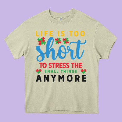 Life Is Too To Stress The Small Things Anymo Heavy Core Tee Designed By Cowhidedigitalart