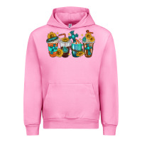 Fuchsia Pink cross coffee cups Urban Hoodie - texasbilliewilder