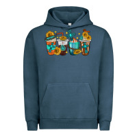 Pigment Midnight Navy cross coffee cups Urban Hoodie - texasbilliewilder