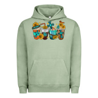 Pigment Oil Green cross coffee cups Urban Hoodie - texasbilliewilder