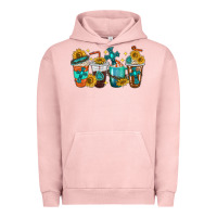Pigment Salmon cross coffee cups Urban Hoodie - texasbilliewilder