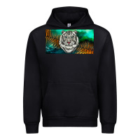 Black white tiger forest license plate Urban Hoodie - RanaPortraitStore