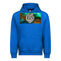 Cobalt white tiger forest license plate Urban Hoodie - RanaPortraitStore