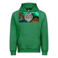 Emerald white tiger forest license plate Urban Hoodie - RanaPortraitStore