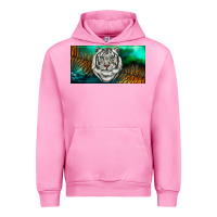 Fuchsia Pink white tiger forest license plate Urban Hoodie - RanaPortraitStore