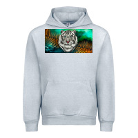 Heather Grey white tiger forest license plate Urban Hoodie - RanaPortraitStore
