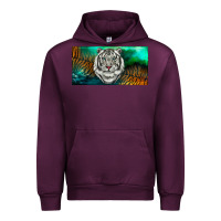 Mauve Wine white tiger forest license plate Urban Hoodie - RanaPortraitStore