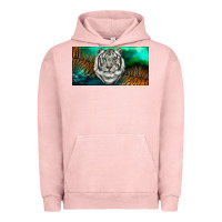 Pigment Salmon white tiger forest license plate Urban Hoodie - RanaPortraitStore